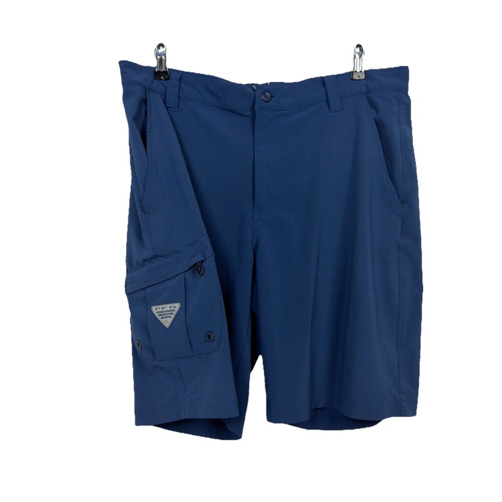 Columbia PFG Cargo Shorts Men’s 37W 10L Navy Fishing Hiking Camping